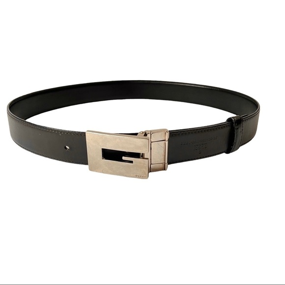 GUCCI G vintage logo leather belt - Picture 2 of 11